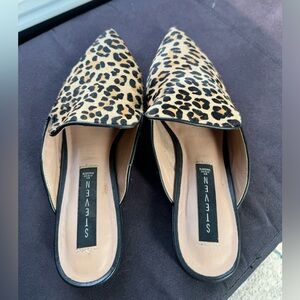 Steve Madden animal-printed mules